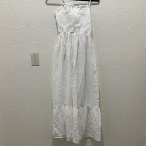 White Striped Maxi Dress